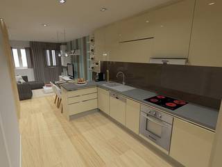 Projeto 3D Open Space, AS-Arquidesign AS-Arquidesign Dapur Minimalis