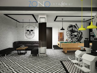Barbershop design, Zono Interieur Zono Interieur 인더스트리얼 서재 / 사무실