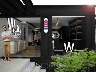 Barbershop design, Zono Interieur Zono Interieur Industrial style study/office