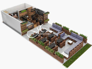 Diseño interior y remodelación comercial, MAHO arquitectura y diseño, C.A MAHO arquitectura y diseño, C.A Ruang Komersial Kayu Wood effect