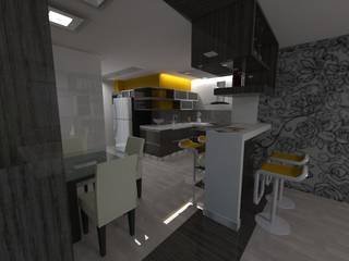 Diseño Interior vivienda, MAHO arquitectura y diseño, C.A MAHO arquitectura y diseño, C.A ミニマルデザインの キッチン 陶器