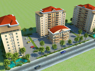 Exterior Architectural Rendering, 3D Rendering India 3D Rendering India Powierzchnie handlowe