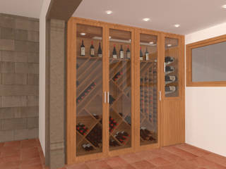 Garrafeira Climatizada, Volo Vinis Volo Vinis Ruang Penyimpanan Wine/Anggur Gaya Rustic