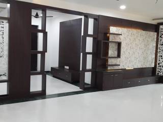 Residence@Hitech City, Studio Neev Interiors & Architects Studio Neev Interiors & Architects Ruang Keluarga Minimalis