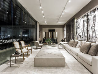 Conheça as vitrines da Artefacto, Artefacto Curitiba Artefacto Curitiba Modern living room Flax/Linen Grey