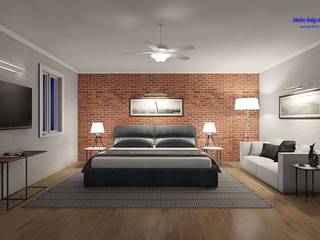 Bedroom in Loft style, "Design studio S-8" 'Design studio S-8' غرفة نوم