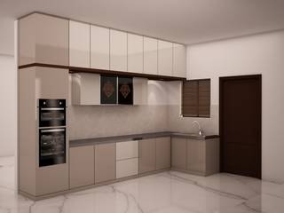 Kitchen with Loft and Tall unit homify Modern Kitchen