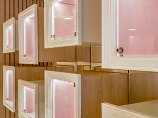 Proyecto de decoración de joyeria en Bilbao, Sube Interiorismo Sube Interiorismo Gewerbeflächen Holz Pink