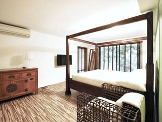 Master bedroom Nomad Office Architects 覓 見 建 築 設 計 工 作 室 Bedroom لکڑی Wood effect