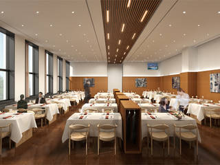 National Assembly Restaurant, (주)건축사사무소 예인그룹 (주)건축사사무소 예인그룹 Stairs Wood Wood effect