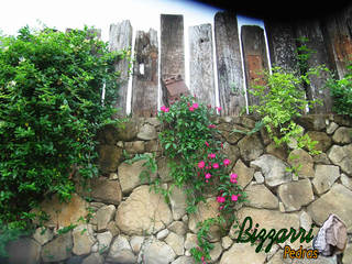 Bizzarri Pedras construção de muros de arrimo com pedras, Bizzarri Pedras Bizzarri Pedras Rustic style garden