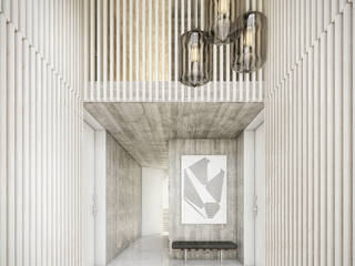 Arrábida Residences - Odeon Properties, Onstudio Lda Onstudio Lda Modern Corridor, Hallway and Staircase