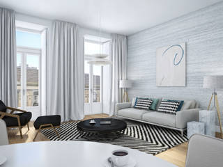 Boavista 62 - Estoril Real Estate, Onstudio Lda Onstudio Lda Modern living room