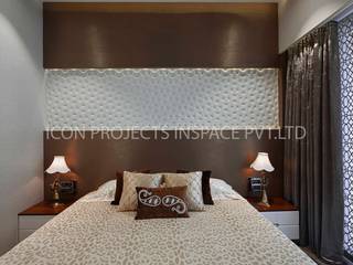 2BHK Residence, icon projects inspace pvt ltd icon projects inspace pvt ltd モダンスタイルの寝室