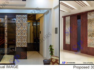 Actual image and Proposed 3d views, SP INTERIORS SP INTERIORS Modern kitchen