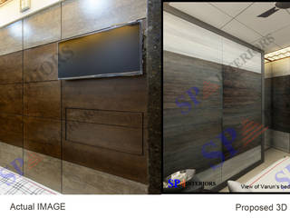 Actual image and Proposed 3d views, SP INTERIORS SP INTERIORS モダンスタイルの寝室