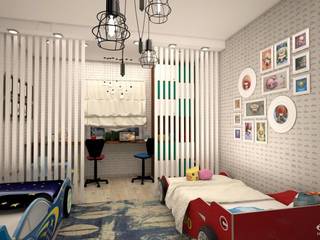 Детская для близнецов, Студия дизайна Elinarti Студия дизайна Elinarti Teen bedroom