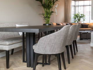 Modern maar warm - een stadswoning met unieke flair, choc studio interieur choc studio interieur Modern Dining Room