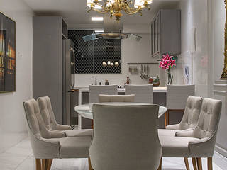 BARRA APPARTMENT, BRAZIL - BA., Pires e Medeiros Arquitetura Pires e Medeiros Arquitetura Modern dining room