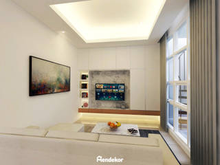 Edison House, Mendekor Mendekor Modern Living Room Engineered Wood Transparent