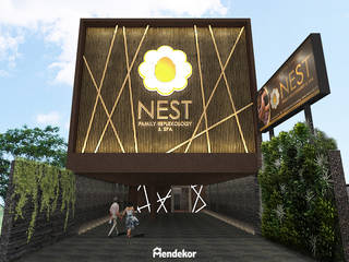 NEST Reflexology & Spa, Mendekor Mendekor Powierzchnie handlowe Bambus Zielony