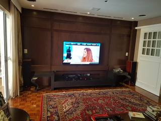 Instalação Receiver Denon + TV 65" Samsung + Tela 92" , Patek Áudio e Vídeo Patek Áudio e Vídeo