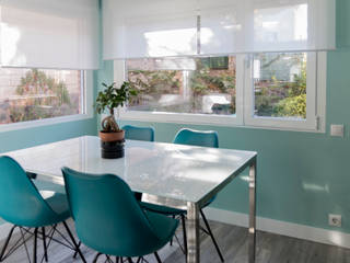 La Cocina de este Piso enamora en sus tonos azules , ESTUDIO MIGUELO ESTUDIO MIGUELO Built-in kitchens