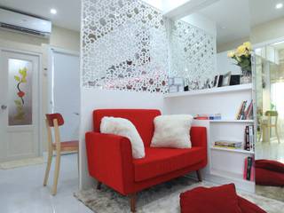 COZY PLACE FOR WEEKEND GETAWAY @ GREEN PRAMUKA APARTMENT, EAST JAKARTA, PT. Dekorasi Hunian Indonesia (DHI) PT. Dekorasi Hunian Indonesia (DHI) Modern living room