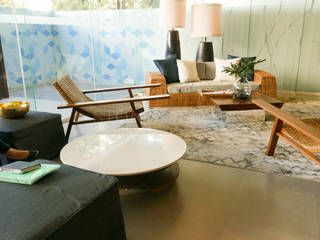 Crema Marfil Marble Table Top at Solinea Tower 1 Lobby, Stone Depot Stone Depot พื้น