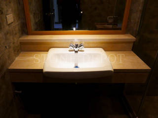 Crema Marfil Marble Vanity Top at Cebu Westown Lagoon, Stone Depot Stone Depot ห้องน้ำ