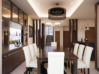 Mr. & Mrs. P Residence, TWINE Interior Design Studio TWINE Interior Design Studio Modern dining room