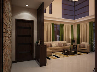 Mr. & Mrs. P Residence, TWINE Interior Design Studio TWINE Interior Design Studio Modern living room