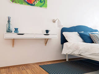 Mini appartamento in loft a Milano, Made with home Made with home Moderne Schlafzimmer