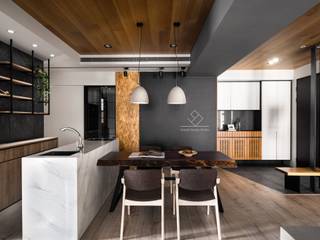 竹北-翰林富苑-S&C秘境, 極簡室內設計 Simple Design Studio 極簡室內設計 Simple Design Studio Modern dining room