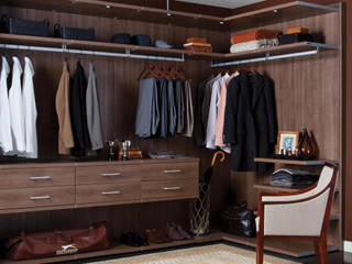How to Create a Walk-in Closet From Scratch, Ian Lewis Ian Lewis Minimalist dressing room Wool Orange
