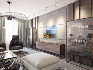 Квартира в Москве 200м2, ST-buro ST-buro Eclectic style living room