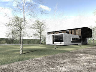 Casa MF - Alto de Chicureo, proyecto arquitek proyecto arquitek Single family home Reinforced concrete Black