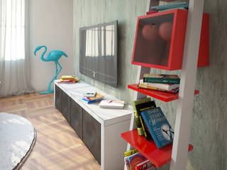 STEP: Libreria con vetrina contenitore, Daniele Piazzola architetto e designer a Como Daniele Piazzola architetto e designer a Como Storage room