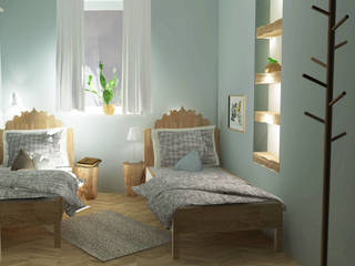 Ferienwohnung Märchenstuben, Raum und Mensch Raum und Mensch Rustic style bedroom