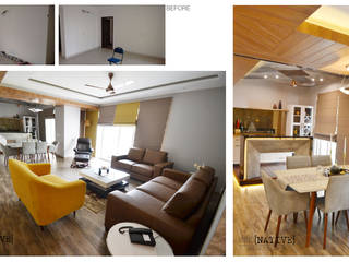 Apartment | Indirapuram, Inno[NATIVE] Design Collective Inno[NATIVE] Design Collective Livings de estilo moderno