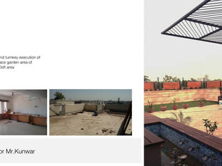 Apartment + Terrace Garden | Noida, Inno[NATIVE] Design Collective Inno[NATIVE] Design Collective Mediterranean style balcony, porch & terrace