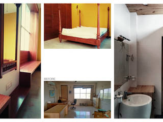 Apartment + Terrace Garden | Noida, Inno[NATIVE] Design Collective Inno[NATIVE] Design Collective Dormitorios de estilo mediterráneo