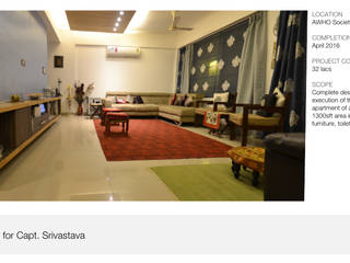 Apartment | Greater Noida, Inno[NATIVE] Design Collective Inno[NATIVE] Design Collective Living room