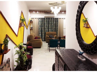 Apartment | Greater Noida, Inno[NATIVE] Design Collective Inno[NATIVE] Design Collective Living room