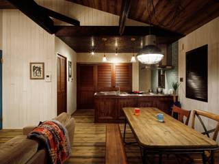 house-14, dwarf dwarf Industrial style dining room