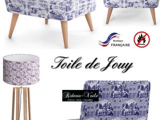 Collection Toile de Jouy l'élégance au cœur du textile Parisien, Rideau-voile Rideau-voile Klasik Evler Pamuklu Kırmızı