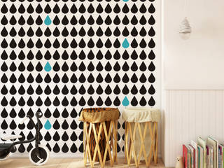 Tapety dla dzieci - KOLEKCJA RAIN, Humpty Dumpty Room Decoration Humpty Dumpty Room Decoration Walls Black