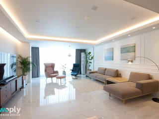 전주 신시가지 아이파크 아파트 인테리어, 디자인투플라이 디자인투플라이 Modern Living Room