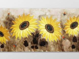 Flowers Canvas Print, Atl Dekor Atl Dekor Salas modernas Seda Amarillo