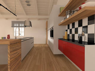 Progetto OpenSpace21, serenascaioli_progettidinterni serenascaioli_progettidinterni Built-in kitchens